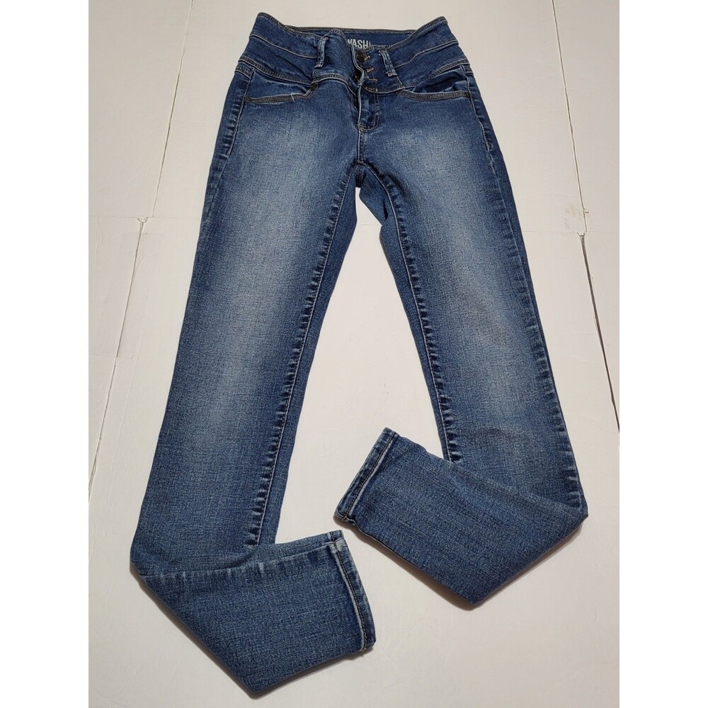 Rewash Jean youth  Sz 0/24 100% Cotton Front Med Wash Bemore